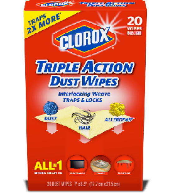 Clorox® Triple Action Dust Wipes