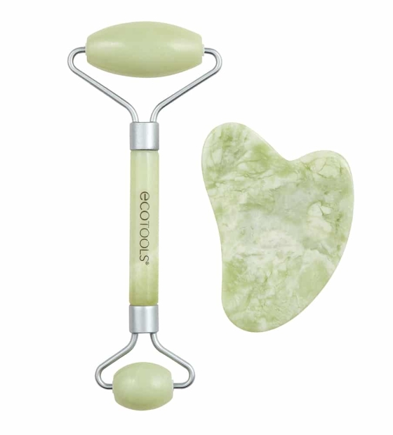 Set dụng cụ massage mặt Jade roller & gua sha stone mini face kit