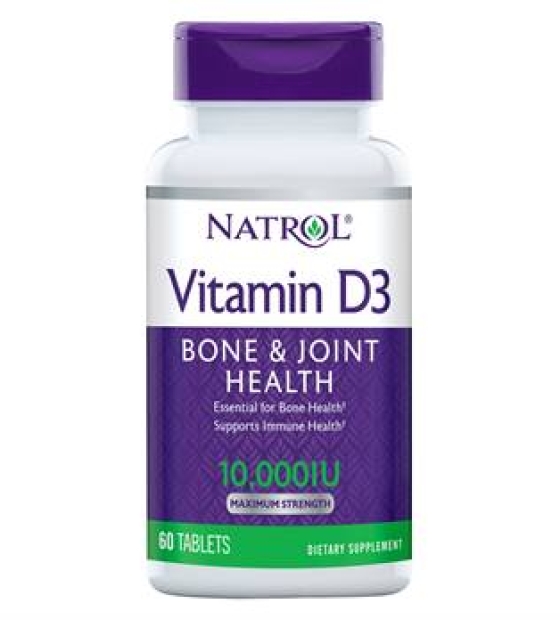 Natrol Vitamin D3 Tăng Cường Sức Mạnh Tối Đa, Sức Khỏe Xương Khớp
