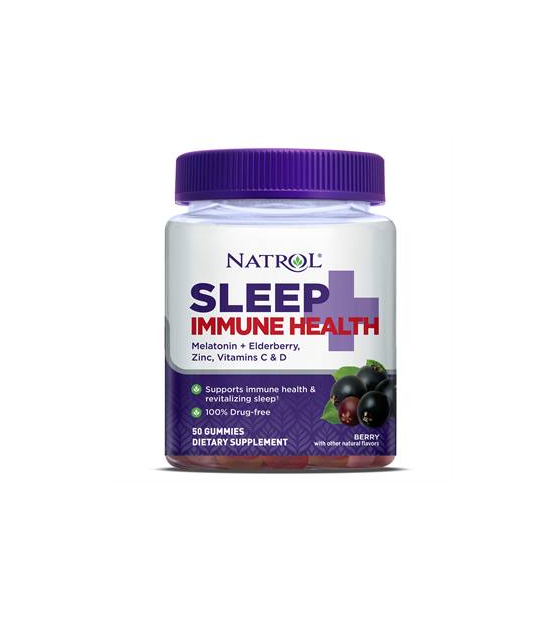 Kẹo dẻo ngủ ngon tăng đề kháng,giảm stress  Natrol Sleep + Immune Health Gummies