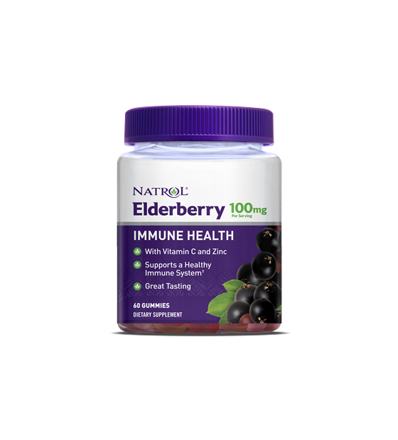 Kẹo dẻo Natrol® Elderberry Gummies tăng cường miễn dịch